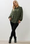 Блуза Yours Clothing Button-down blouse, Khaki - фото 2