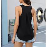 Женская летняя майка с круглым вырезом без рукавов свободного кроя Clearflower, Blue - фото 4