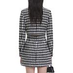 Клетчатое платье-пиджак Self-portrait, черная клетка - фото 4