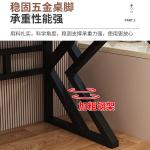 Компьютерный стол Xinmeikai 140x60x170 см с полками, черная рама, темный орех, перфорированная панель - фото 9