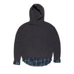 Худи Acne Studios Layered Wool Hoodie, Graphite Grey - фото