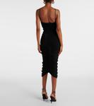 Платье миди из джерси с оборками Magda Butrym, черный - фото 3