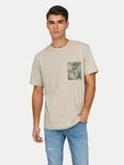 Футболка regular fit 22025286 Only & Sons, бежевый - фото