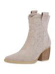 Ботильоны VAN HILL Cowboy Boots Ava, цвет Beige Velours - фото