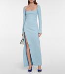 Атласные мюли Kaia с декором The Attico, синий - фото 2