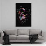 Картина на холсте Hustling Sharks Colorful Skull, черный - фото 3