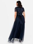 Макси-платье с цветочными украшениями Maya Deluxe, Navy - фото 4