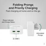 Зарядное устройство Plugable 40W Dual USB-C Wall Charger (White) PS-40C2W - фото 2