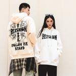 Футболка унисекс REXSHION с круглым вырезом абрикосового цвета - фото 7