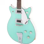 Электрогитара Gretsch Guitars G5237 Electromatic Double Jet FT, Surf Green с белыми элементами - фото 5