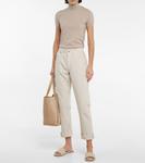 Украшенные кожаные шлепанцы Brunello Cucinelli, бежевый - фото 2