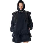 Мини-платье с капюшоном Alexander Wang, черный - фото 2