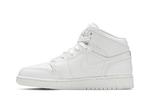 Кроссовки Air Jordan 1 Retro Mid GS 'Triple White', белый - фото 3