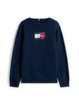 Свитшот regular fit Script Flag KB0KB09741 Tommy Hilfiger, синий - фото 3
