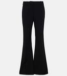 Брюки bootcut из кади с высокой посадкой Nina Ricci, черный - фото