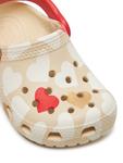 Мюли Crocs Classic Heart Print Clog T 206832, бежевый - фото 6