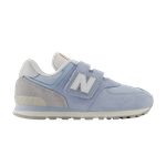 Кроссовки New Balance 574 Hook & Loop Little Kid Wide 'Light Chrome Blue', синий - фото