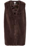 Жилет Ulla Popken Vest, темно-коричневый - фото