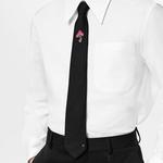 LOUIS VUITTON Мужской шелковый галстук черный - фото 3