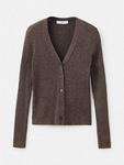 Вязаный кардиган Vana с рубчиком Mango, Dark Brown - фото 3