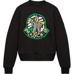 Логотип с принтом свитшот Moncler, черный - фото