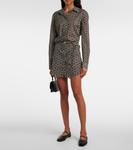 Мини-платье из хлопка Tory Burch, черный - фото 2