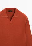 Топ Massimo Dutti V-NECK, Orange - фото 7