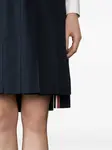 Плиссированная мини юбка Thom Browne, синий - фото 4