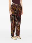 Брюки с цветочным принтом YAVI, коричневый - фото 3