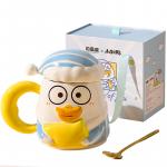 Кружка KAWASIMAYA, [Gift Box Set]Little Duck Sleep Dream Irregular Shape Cup (Includes Spoon) - фото