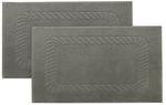 Коврик для ванной, набор из 2 шт Zollner, серо-коричневый - фото