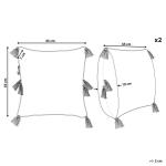 Декоративные подушки набор из 2-х штук Beliani, бежевый - фото 3