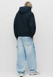 Худи PULL&BEAR BOXY FIT, Dark Blue Denim/Dark-Blue Denim - фото 3