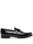 Лоферы с логотипом Prada, черный - фото