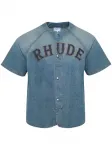 Джинсовая рубашка Baseball RHUDE, синий - фото