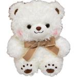 Милый мягкий плюшевый мишка 30см/40см Lionf, белый - фото