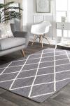nuLOOM Caleb Braided Trellis джутовый ковер, 153 x 244 см, Grey - фото