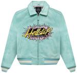 Куртка Hellstar Icon Leather Jacket 'Aqua Blue', синий - фото