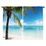 Штора twentyfour Ozean III (2 шт), 175 см, синий/белый - фото