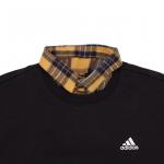 Adidas Свитшот Unisex Black Lapel Moderate Mock Two Piece - фото 4