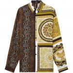 VERSACE Мужская желтая рубашка - фото