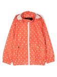 Mini Rodini куртка с капюшоном и принтом, оранжевый - фото
