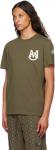 Футболка цвета хаки с аппликацией Moncler - фото 4