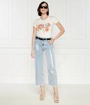 Футболка женская Guess Jeans с цветочным узором, бежевый - фото 2