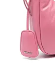 Дутая мини-сумка на плечо Prada, розовый - фото 4