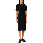 LACOSTE Женское черное платье с короткими рукавами - фото 3