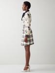 Кларис Моно клетчатая мини-юбка L.K.Bennett, Black/Cream - фото 2