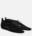 Вязаные балетки Toteme, черный - фото