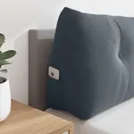 Подушка для спины , темно-серая, 120 x 24 x 50 см, бархат vidaXL - фото 5