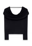 Топ NA-KD Long sleeved top, Black - фото 5